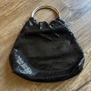 Vintage mesh metal black bag mini